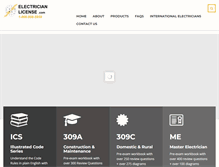 Tablet Screenshot of electricianlicense.com